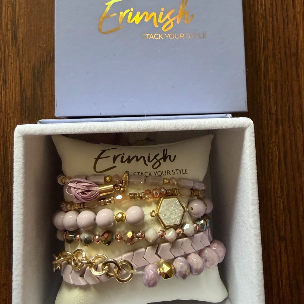 Erimish Lavender and Gold Bracelet Collection